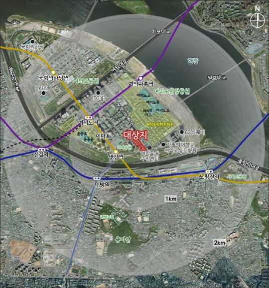 여의도 진주아파트 위치도. [서울시 제공]